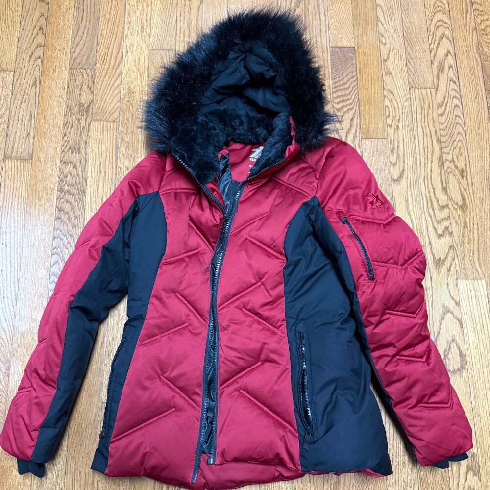 ZeroXposur Black Label Red/Black Puffer Jacket w/ Detachable Hood